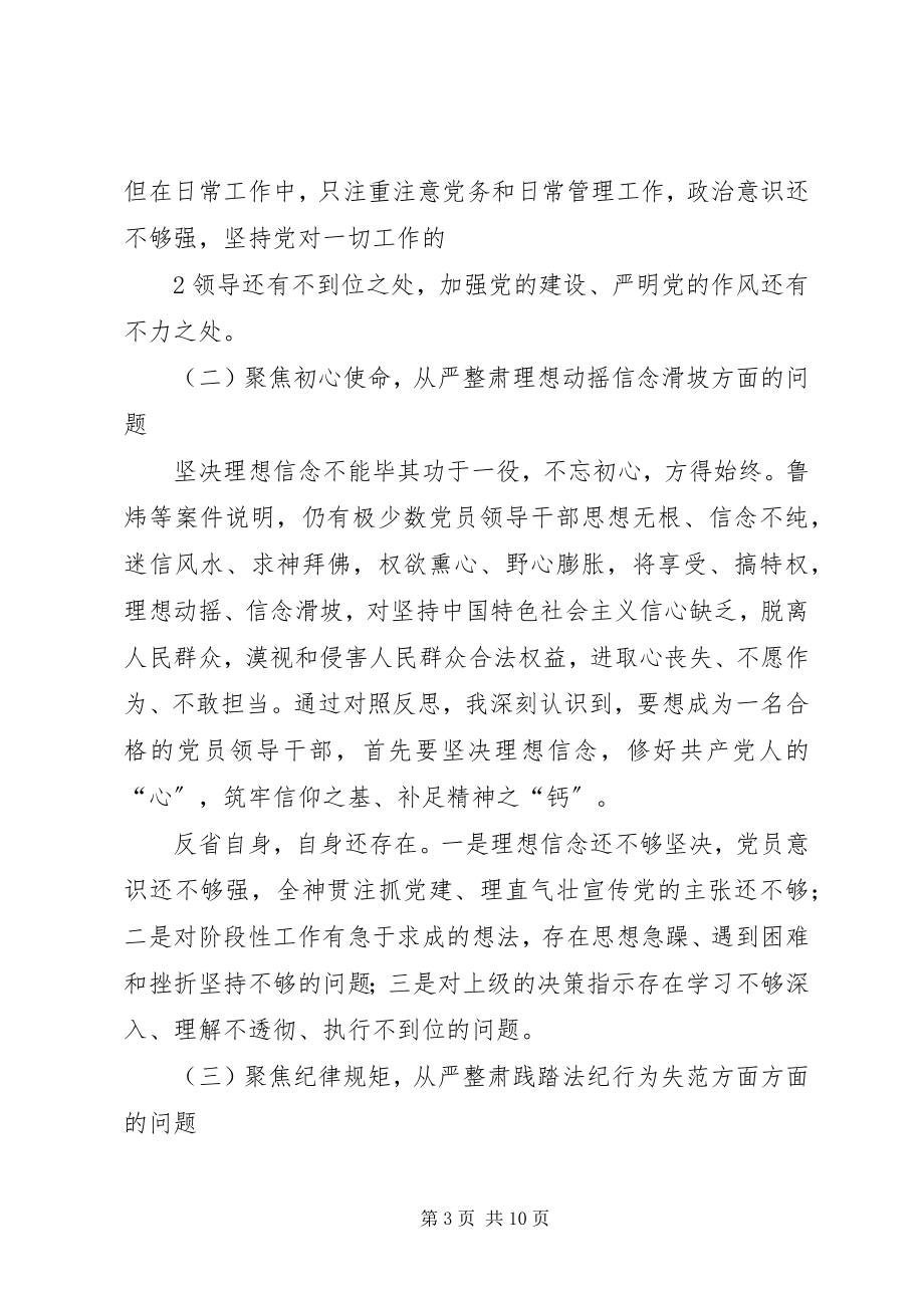 2023年学院“讲忠诚严纪律立政德”讲对照检查材料.docx_第3页