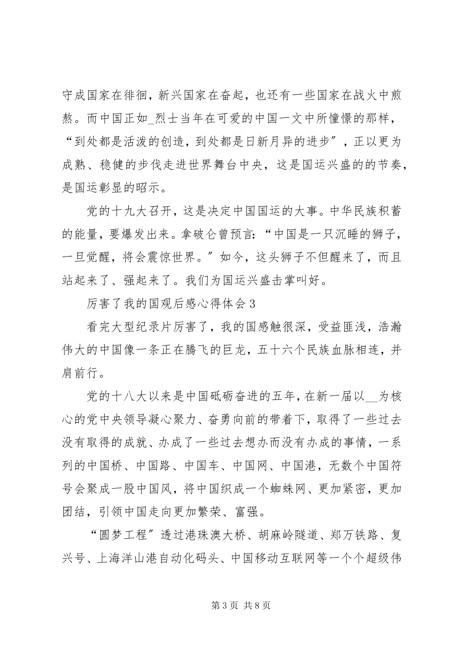 2023年厉害了我的国观后感心得体会多篇.docx_第3页