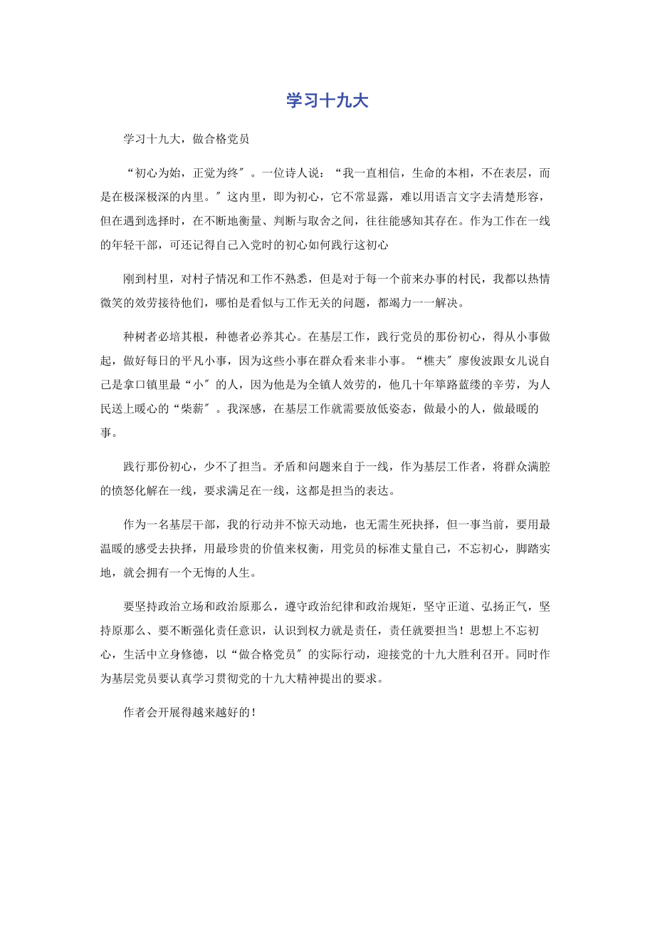 2023年学习十九大.docx_第1页