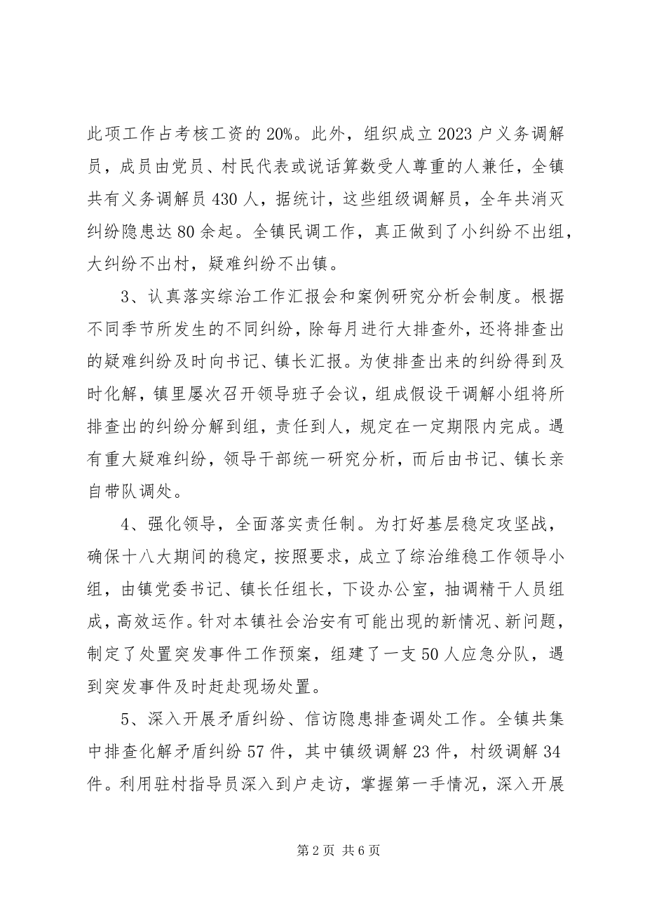 2023年旧城镇综治维稳工作汇报.docx_第2页