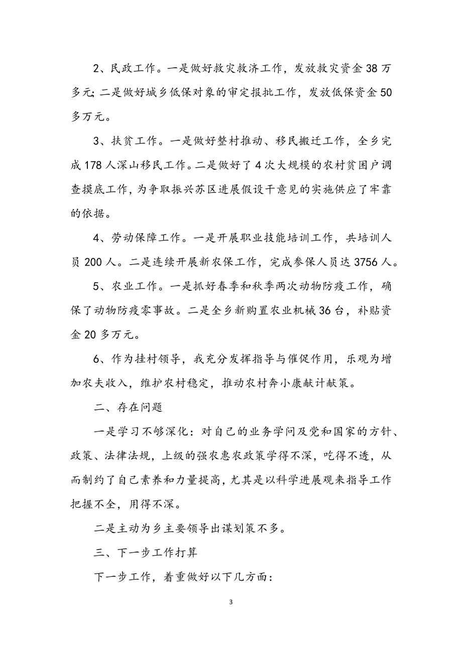 2023年副乡长思想意识提升工作汇报.docx_第3页