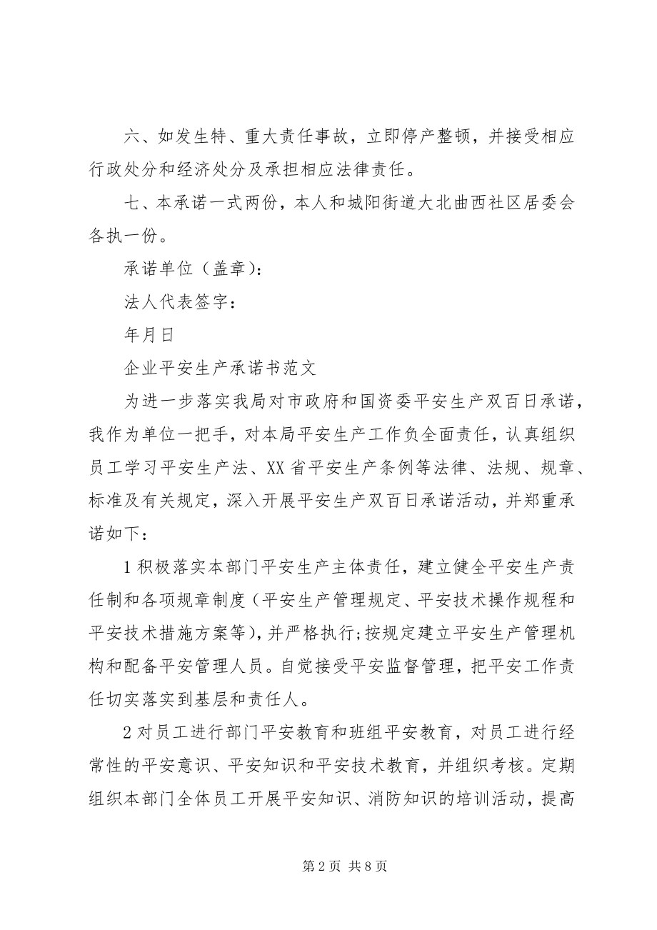 2023年安全生产承诺书大全2新编.docx_第2页