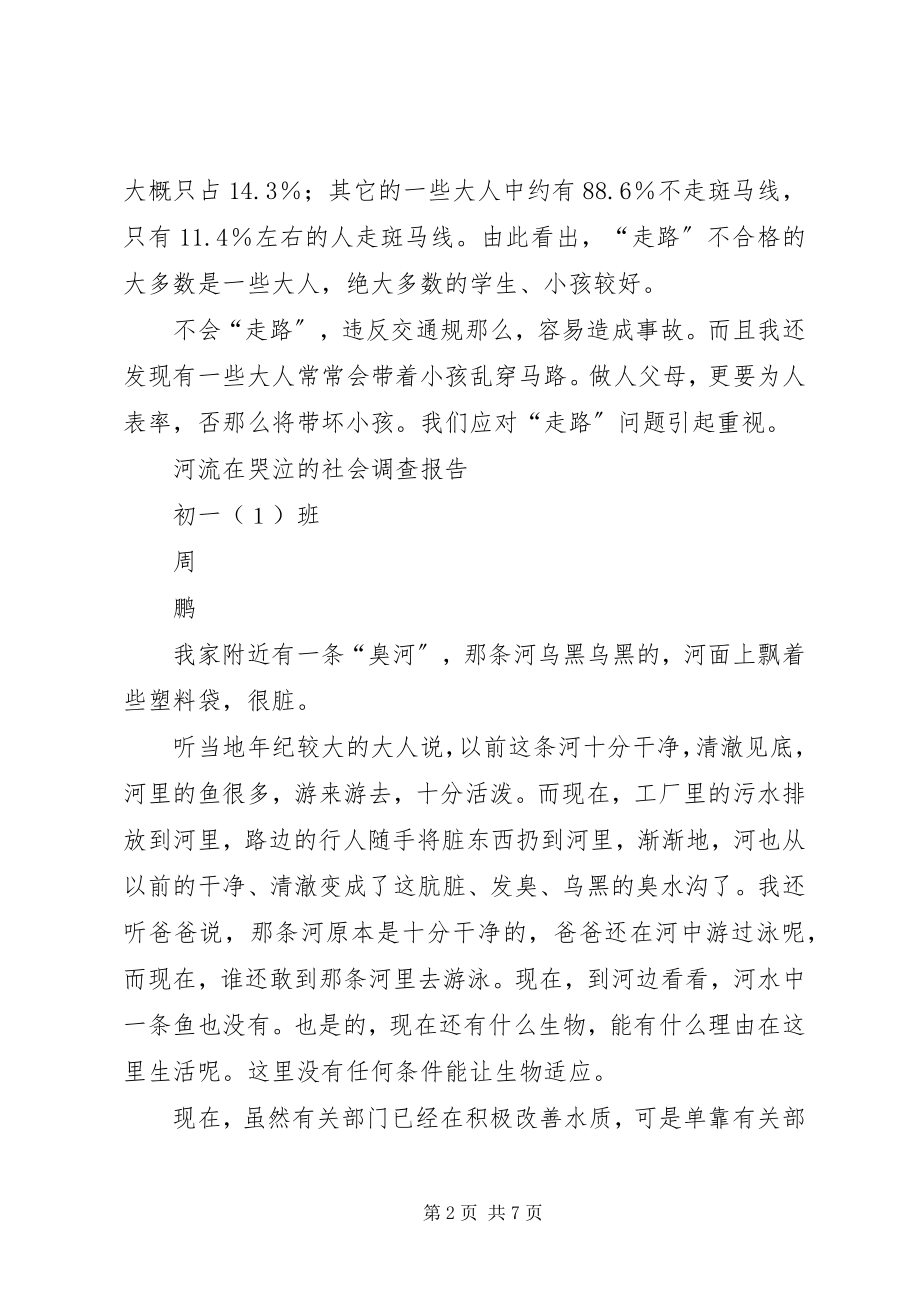 2023年蒲江路与机场大道的交叉口行人走斑马线情况的调查.docx_第2页