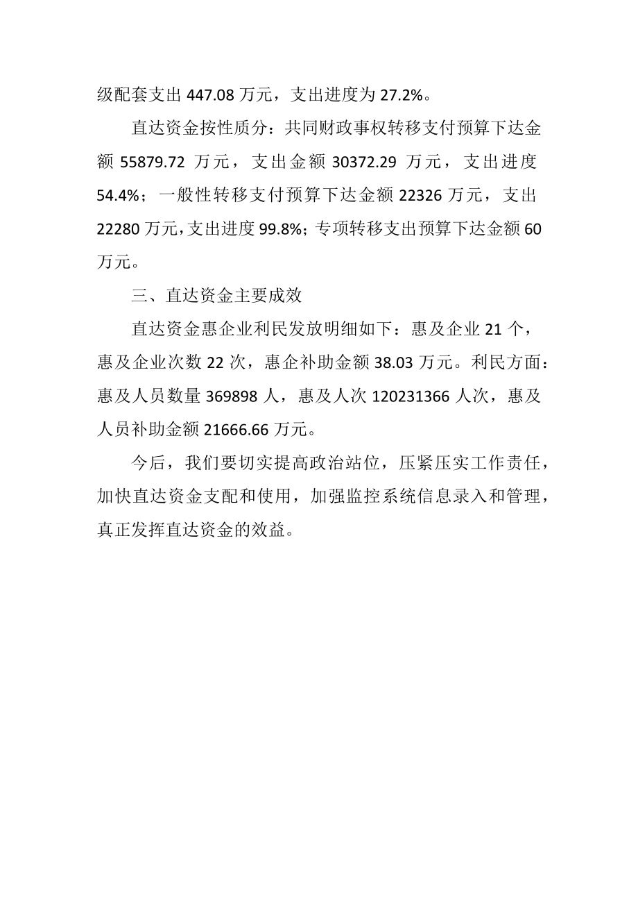 2023年县财政局直达资金工作情况总结.docx_第2页