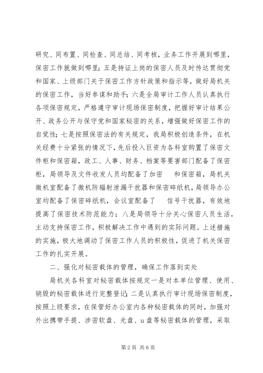 2023年市审计局保密工作总结.docx_第2页