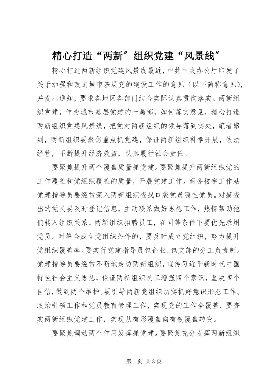 2023年精心打造“两新”组织党建“风景线”.docx_第1页