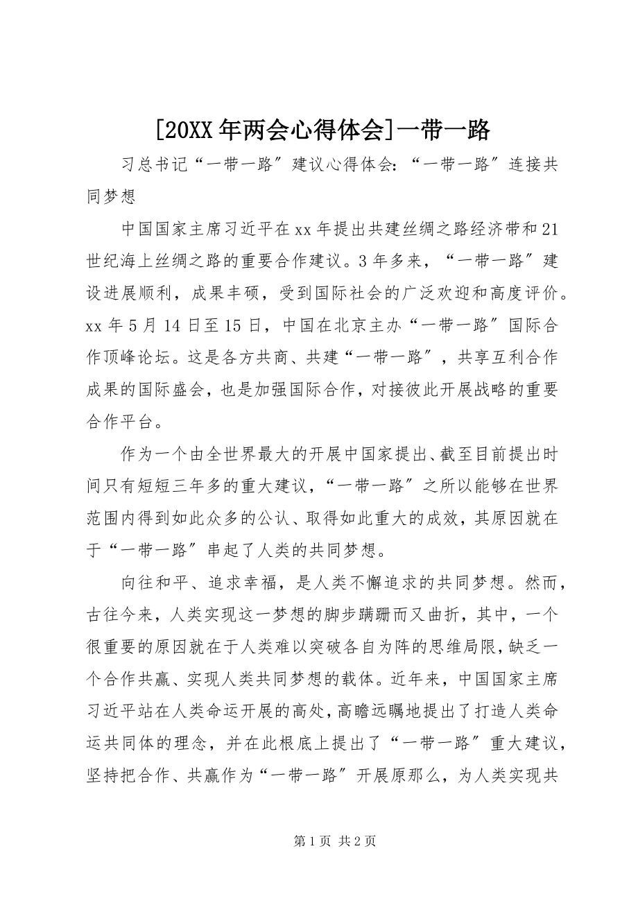 2023年两会心得体会一带一路.docx_第1页