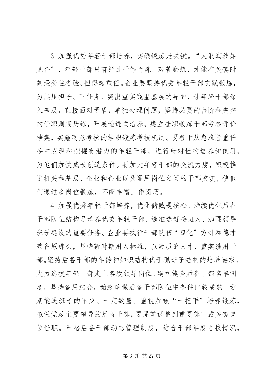 2023年浅谈国有企业优秀年轻干部的培养选拔工作.docx_第3页