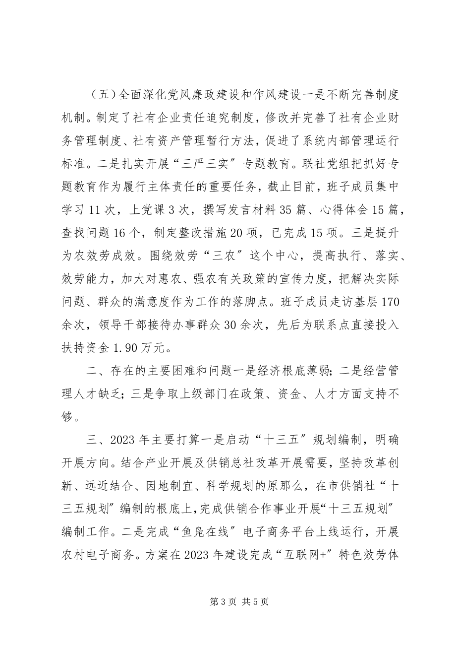 2023年供销社年度工作总结和工作打算.docx_第3页