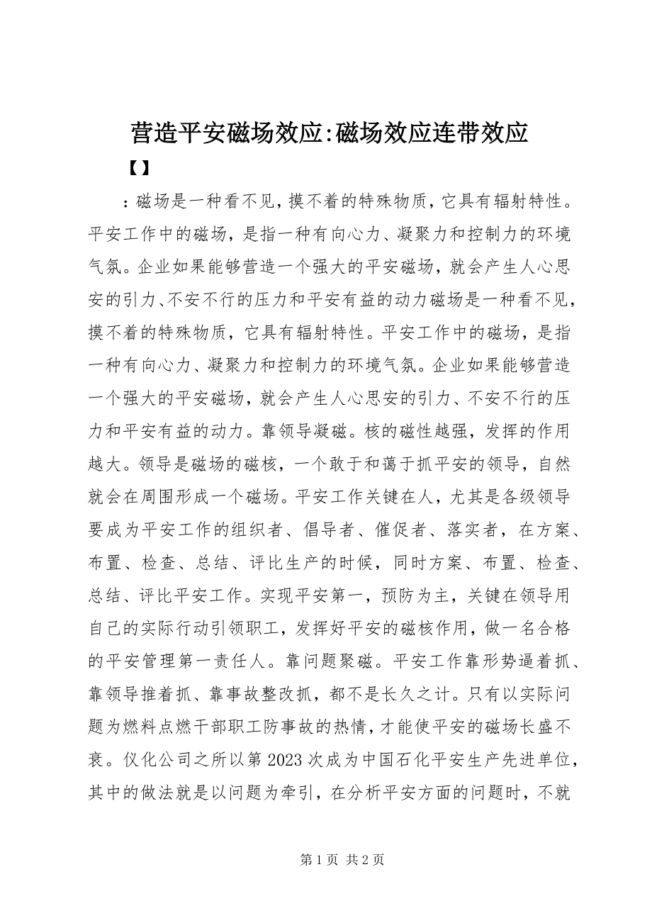 2023年营造安全磁场效应磁场效应连带效应.docx_第1页