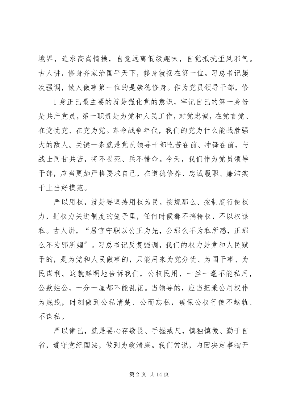 2023年公司党委书记“三严三实”专题教育党课致辞稿共5篇.docx_第2页