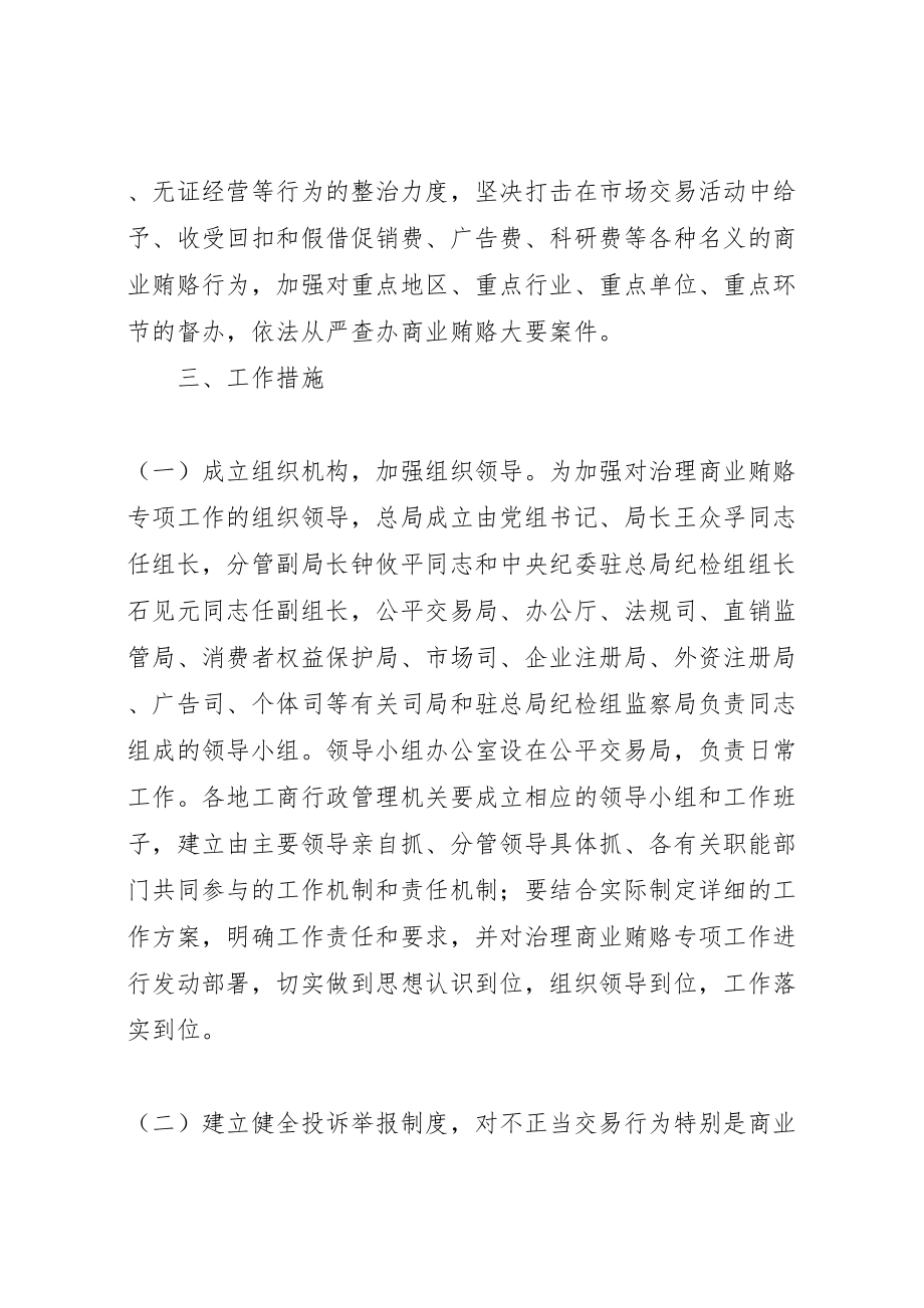 2023年工商行政管理机关治理商业贿赂专项工作实施方案 3.doc_第2页