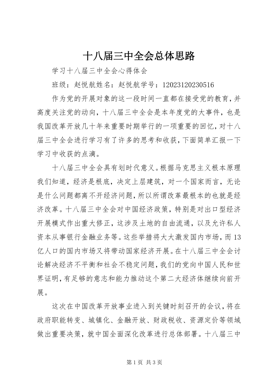 2023年十八届三中全会总体思路.docx_第1页