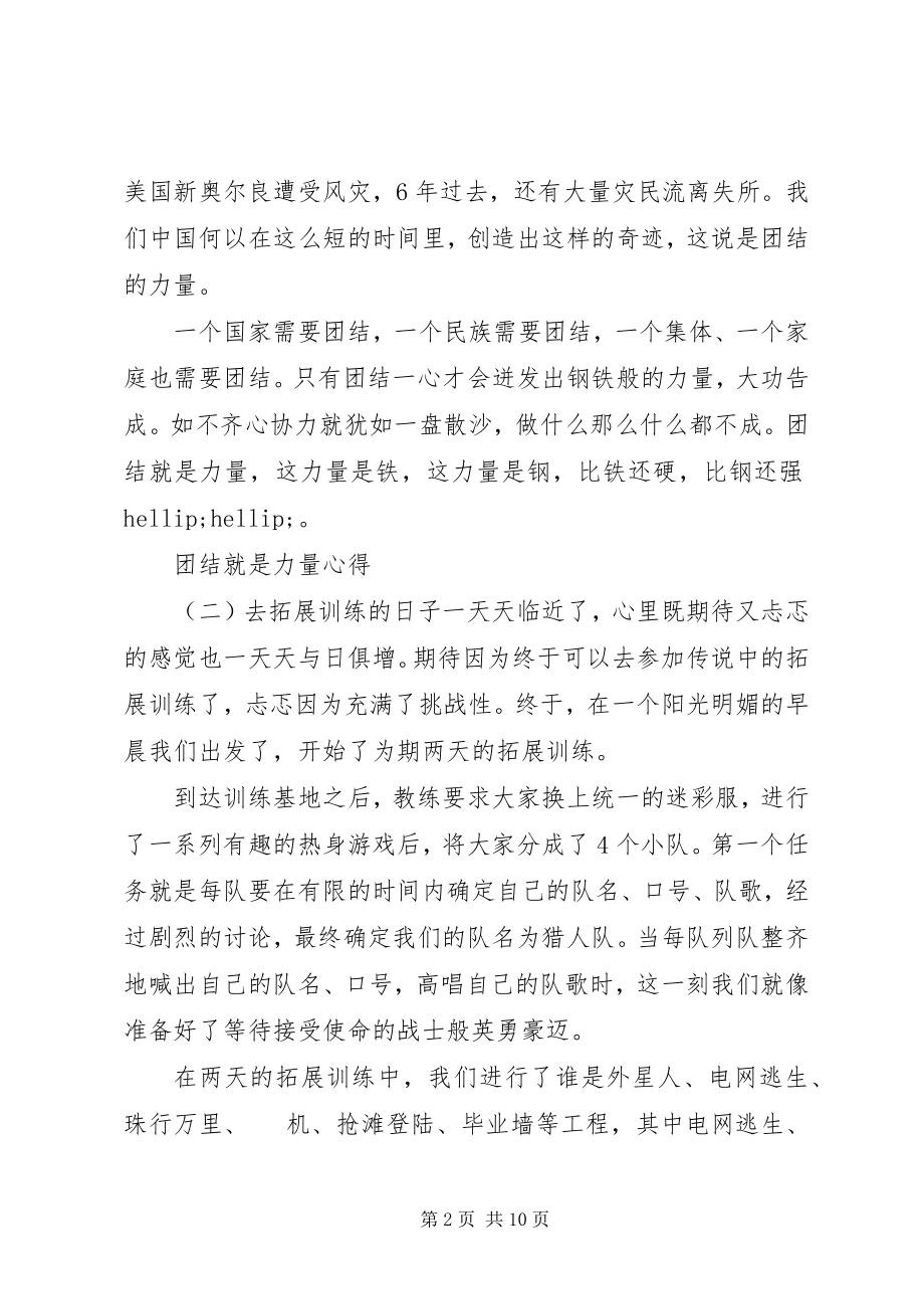 2023年团结就是力量心得.docx_第2页