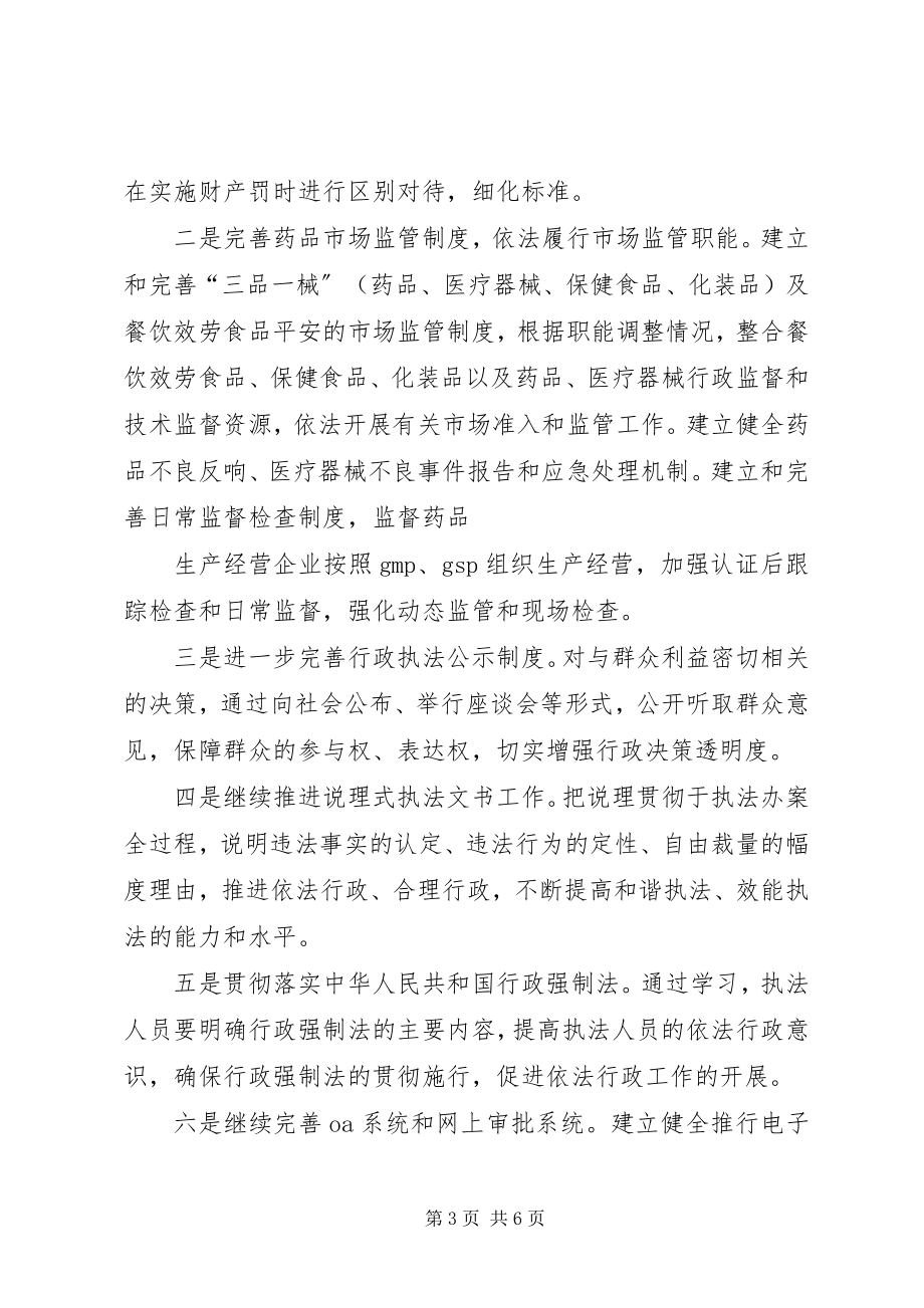 2023年食药监依法行政工作年度计划.docx_第3页