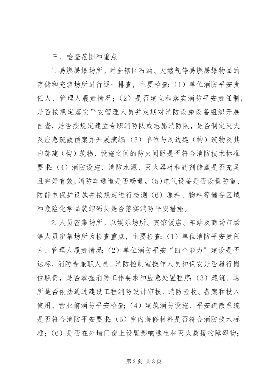 2023年街道办事处夏季消防安全大检查活动方案.docx_第2页