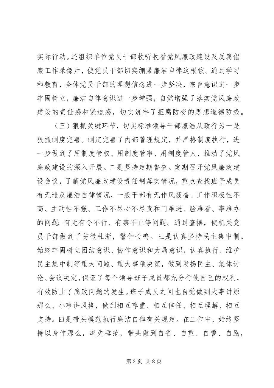 2023年残疾人联合会党风廉政建设工作总结新编.docx_第2页