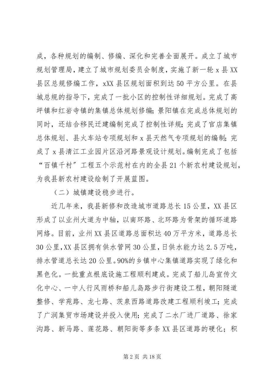 2023年在全县城镇建设与管理大会上的致辞.docx_第2页