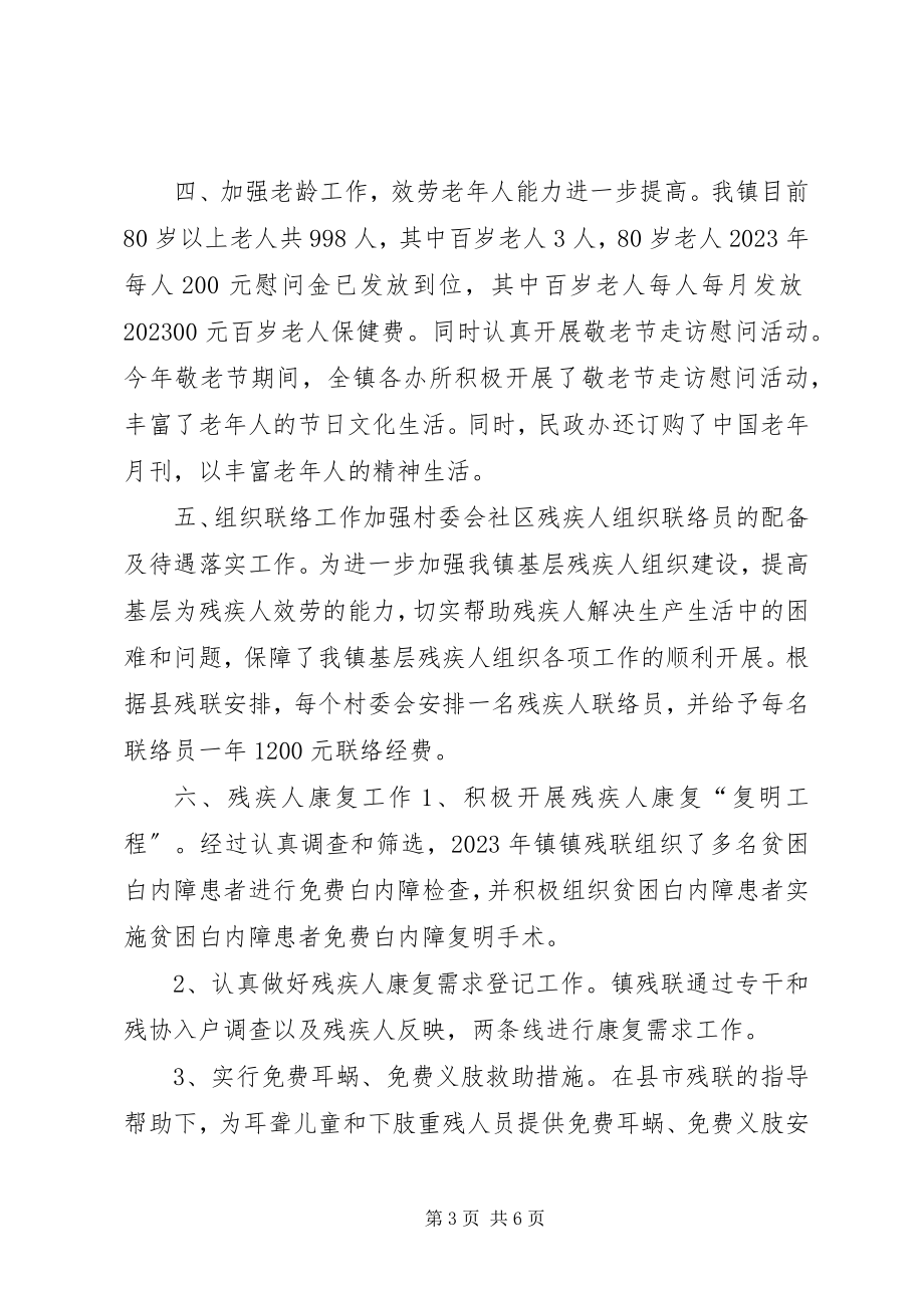 2023年乡镇年度民政办工作总结暨工作计划.docx_第3页