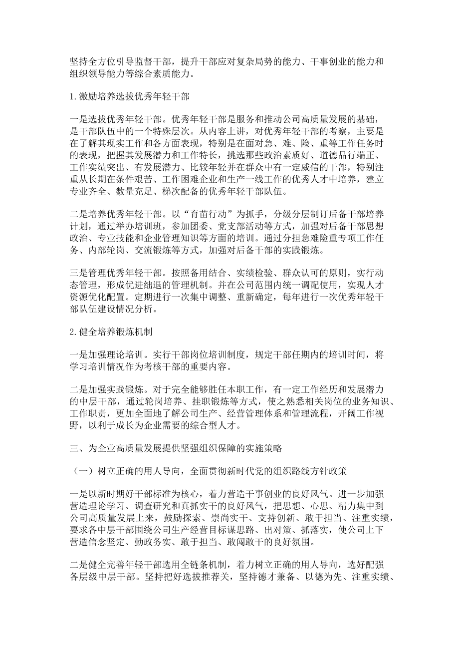 2023年强化干部队伍建设为企业高质量发展提供保障.doc_第2页