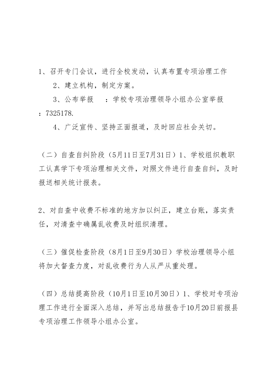 2023年学校开展教育收费中突出问题专项治理工作实施方案.doc_第3页