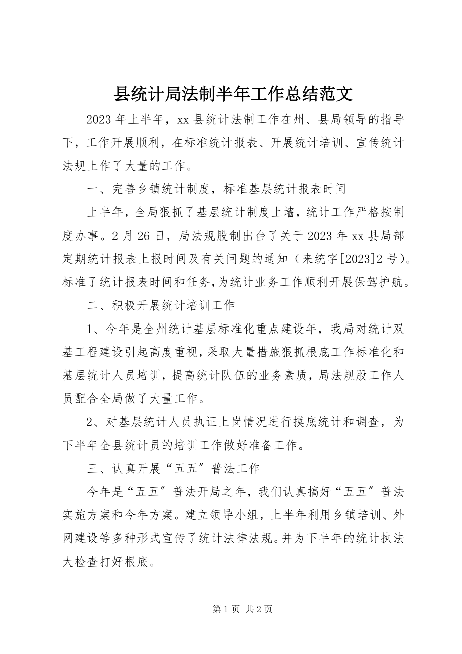 2023年县统计局法制半年工作总结2.docx_第1页