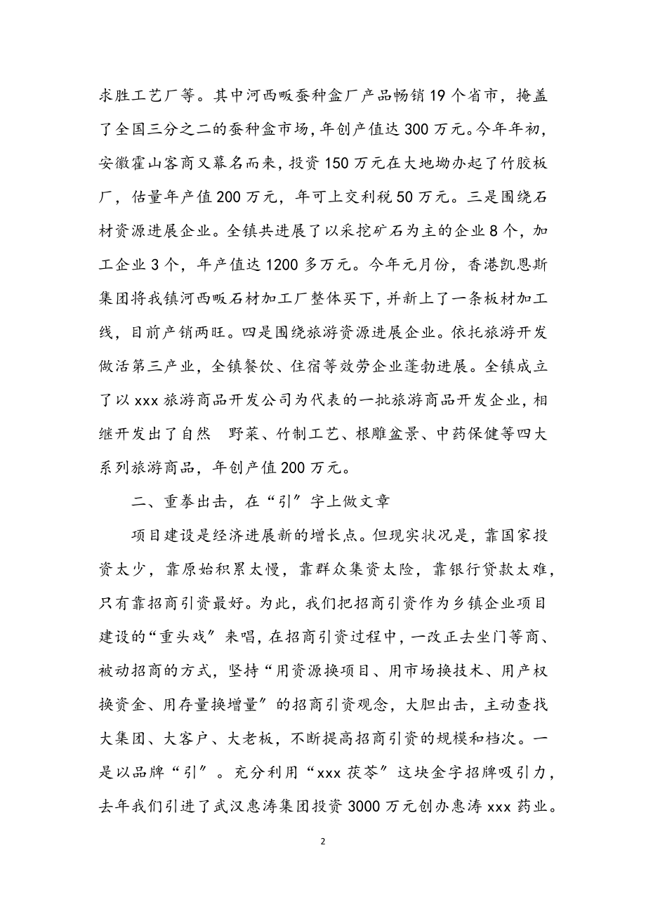 2023年县乡镇企业会上的发言材料.docx_第2页