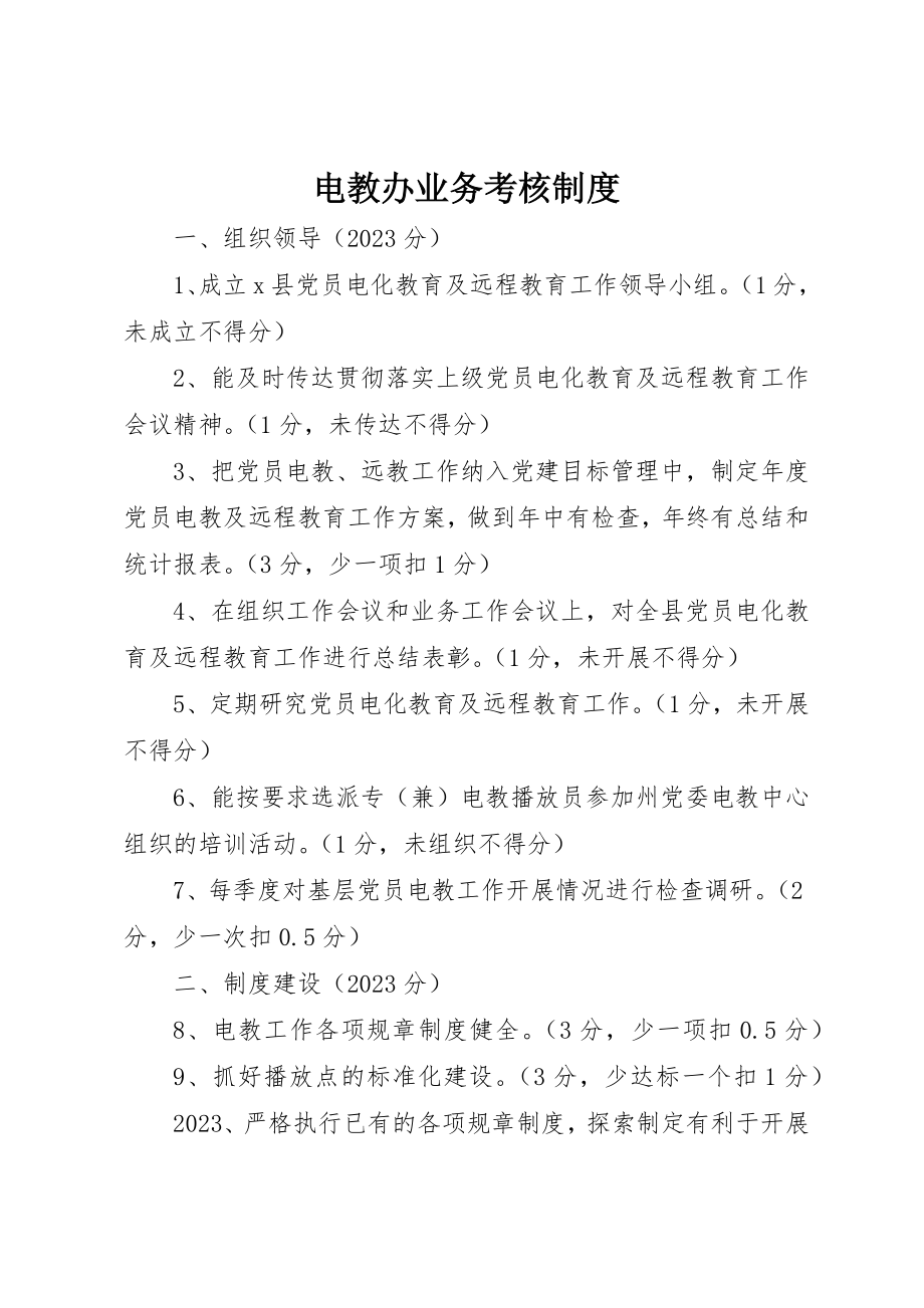 2023年电教办业务考核制度新编.docx_第1页