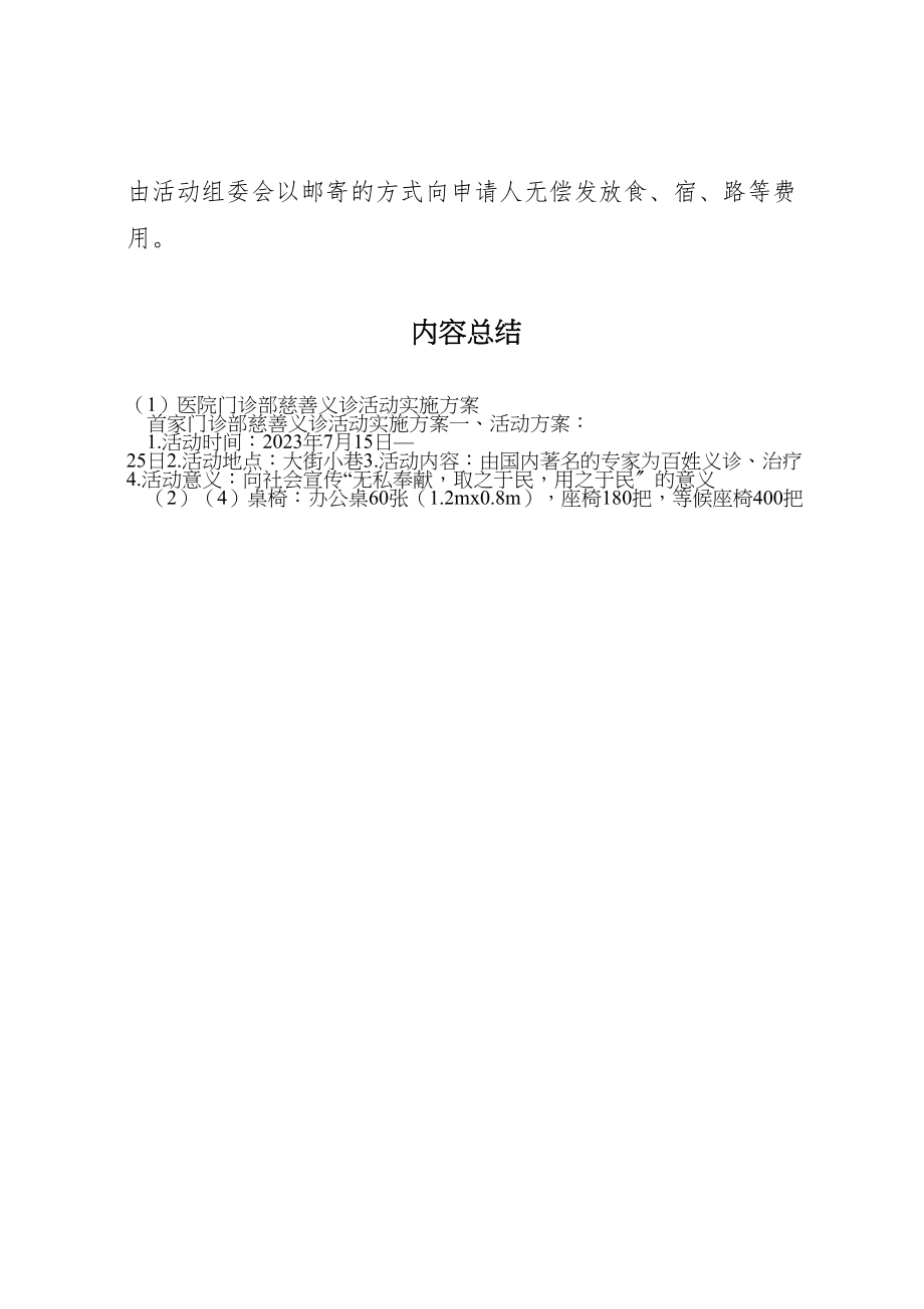 2023年医院门诊部慈善义诊活动实施方案 3.doc_第3页