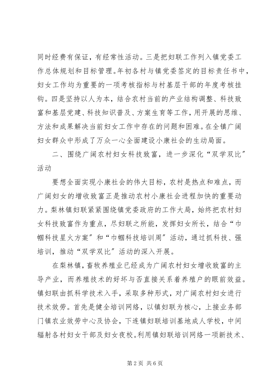 2023年乡镇妇联工作总结乡镇妇联工作总结大全.docx_第2页