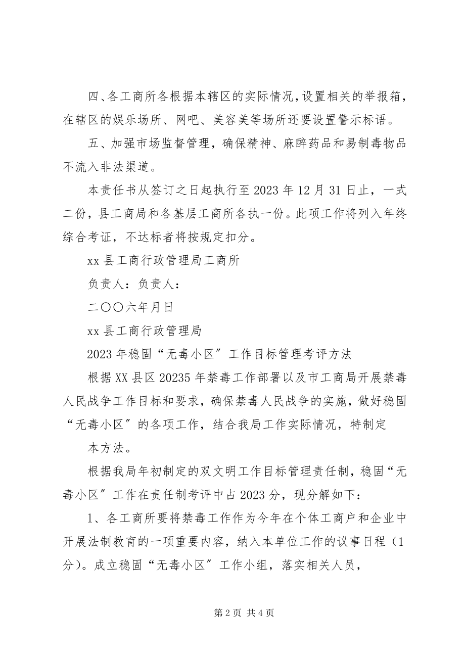 2023年巩固无毒小区工作目标管理考评办法.docx_第2页