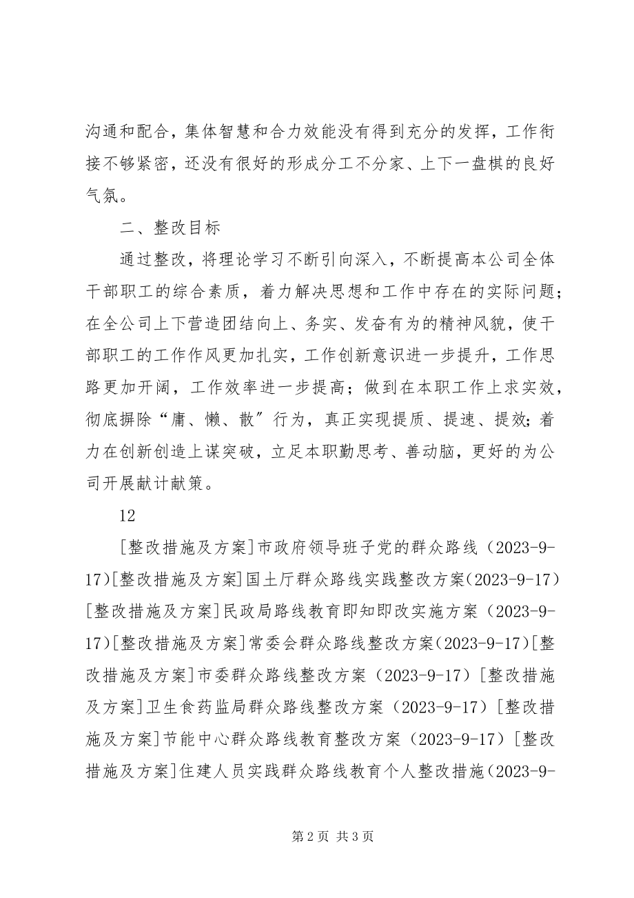 2023年利用外资公司群众路线教育整改方案.docx_第2页