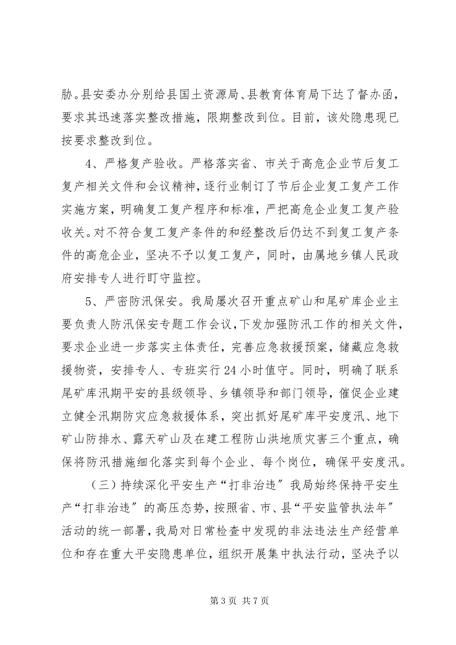 2023年安监局上半年工作总结和下半年工作安排新编.docx_第3页