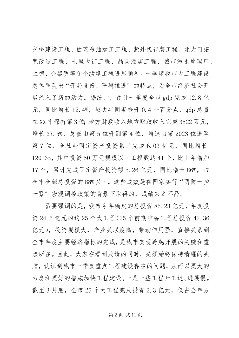 2023年市长杜润民同志在全市大项目建设汇报会上的致辞.docx_第2页