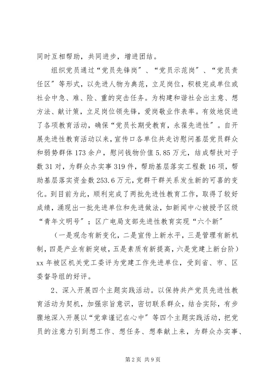 2023年宣传口党委年终党建工作总结.docx_第2页