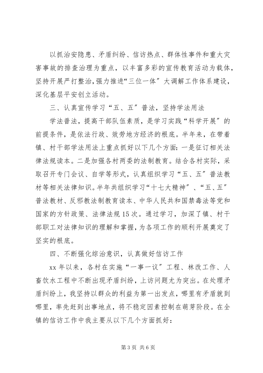 2023年乡镇镇长综治维稳工作汇报.docx_第3页