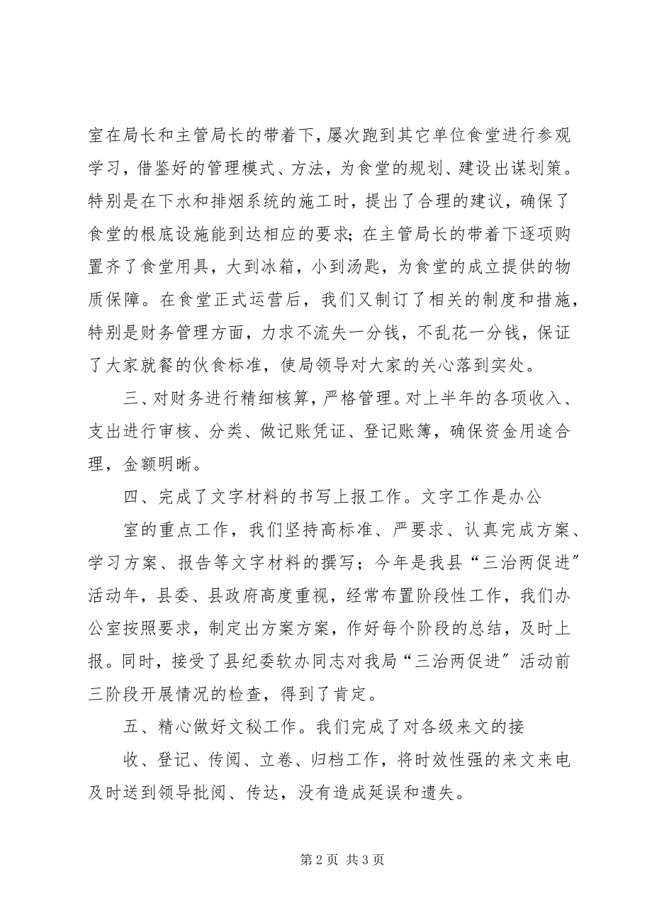 2023年办公室上半年的个人工作总结新编.docx_第2页