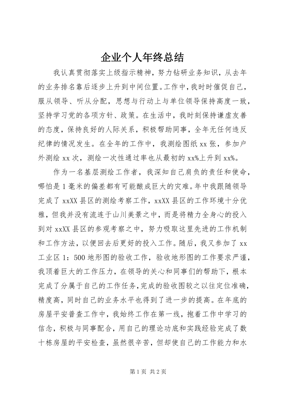 2023年企业个人年终总结.docx_第1页