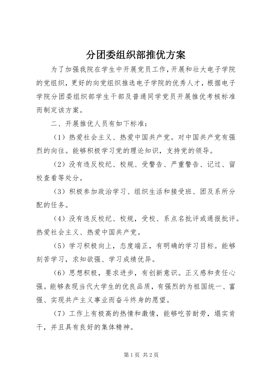 2023年分团委组织部推优计划.docx_第1页