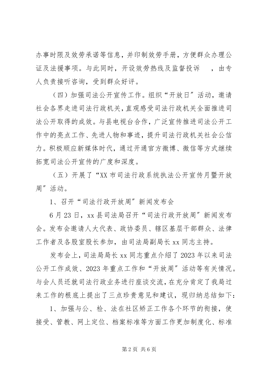 2023年司法局司法公开司法宣传总结.docx_第2页