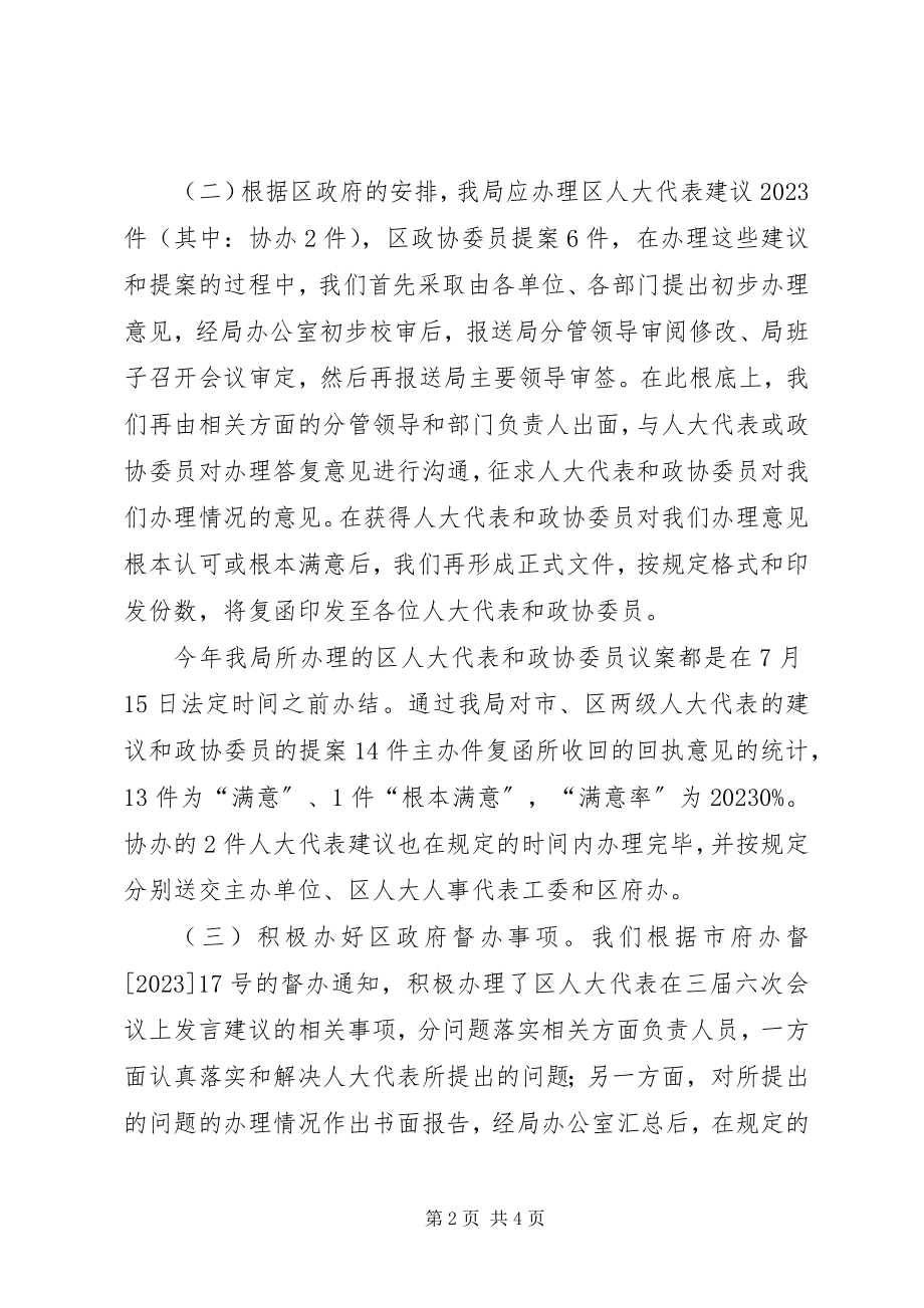 2023年人大代表建议和政协委员提案办理情况工作总结.docx_第2页