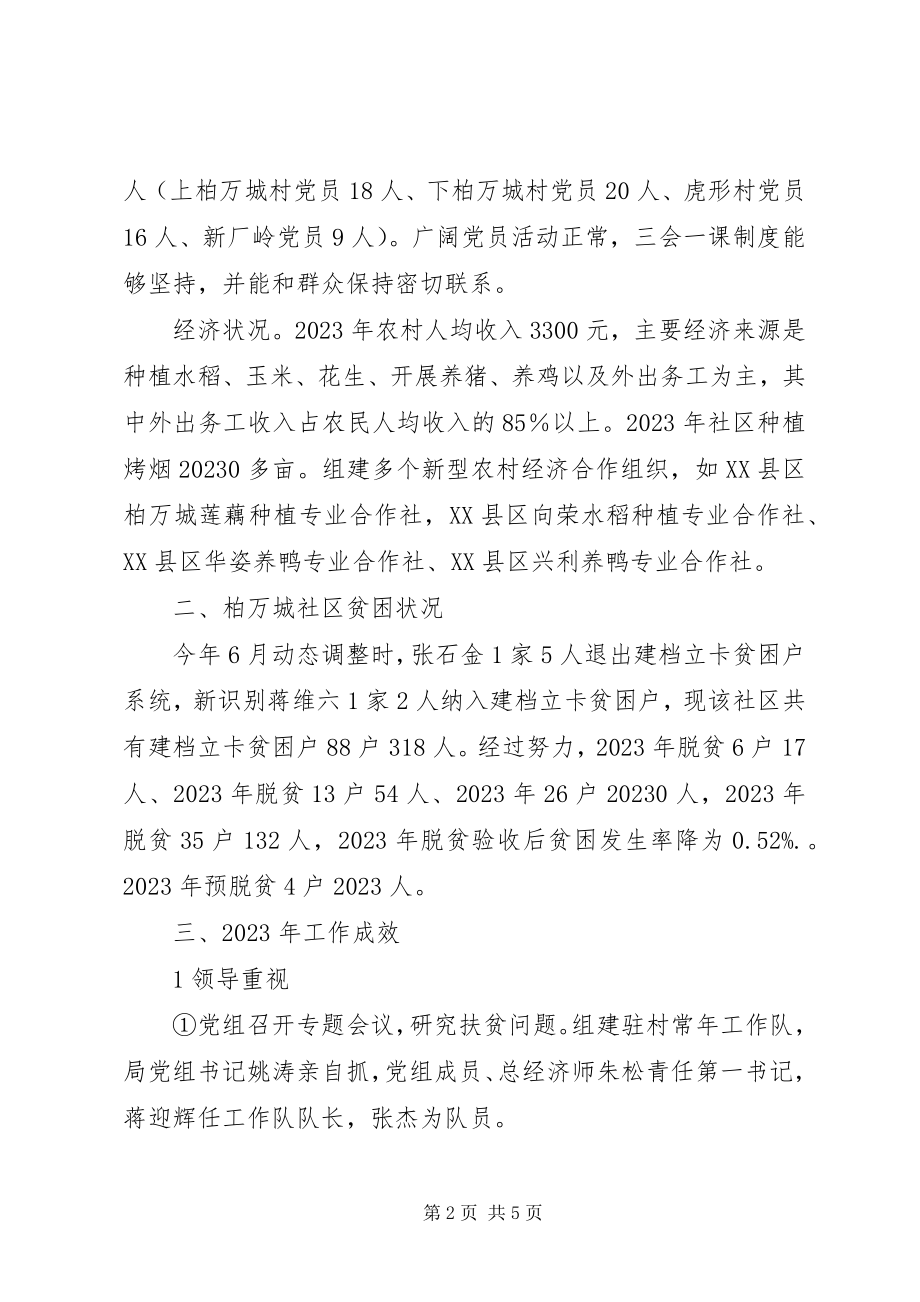 2023年对某社区帮扶工作情况汇报.docx_第2页