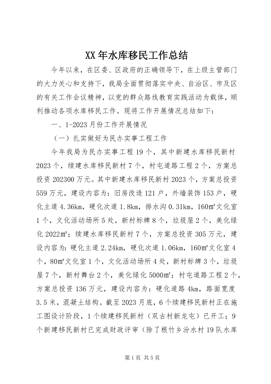 2023年水库移民工作总结.docx_第1页