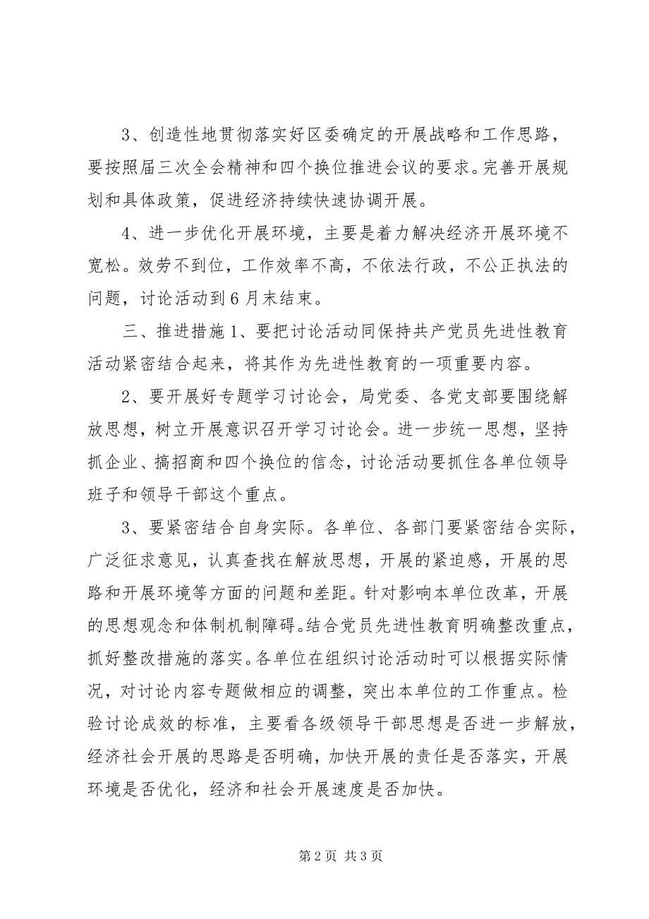 2023年解放思想增强发展意识活动方案.docx_第2页