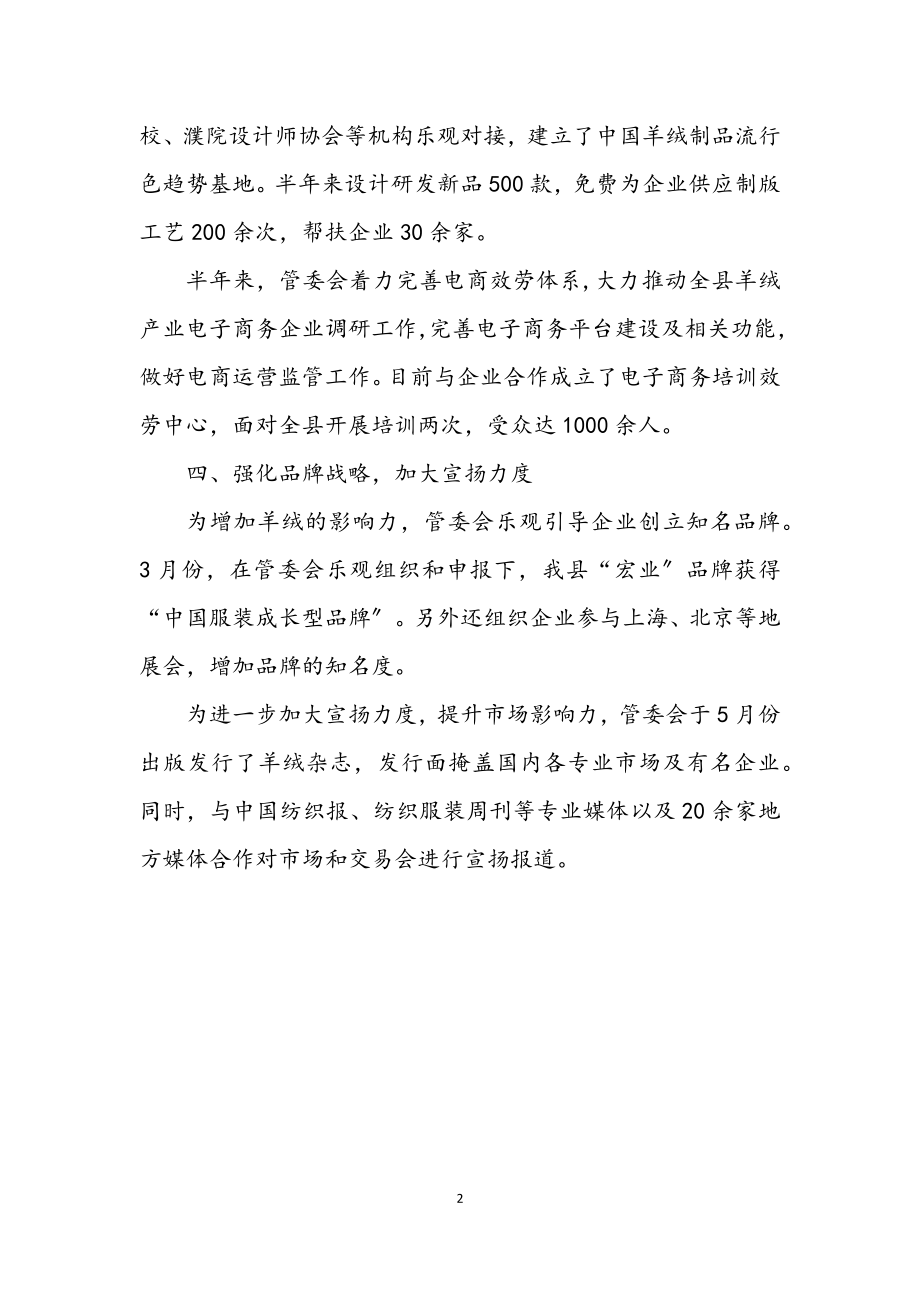 2023年羊绒制品市场半年工作总结.docx_第2页