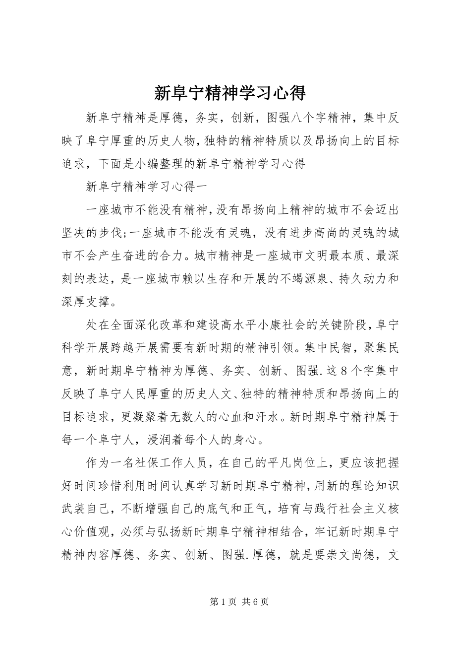 2023年新阜宁精神学习心得.docx_第1页