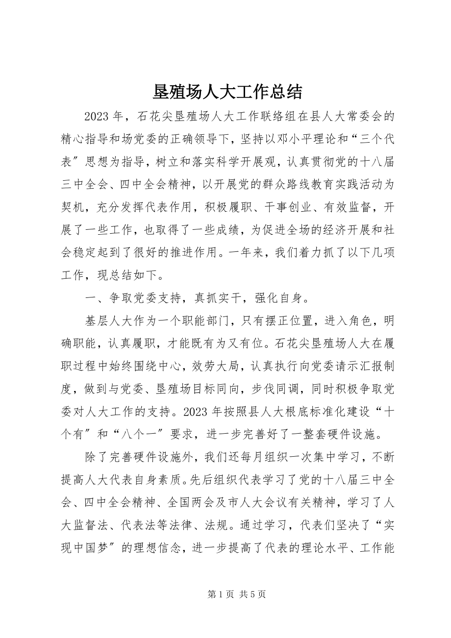 2023年垦殖场人大工作总结.docx_第1页