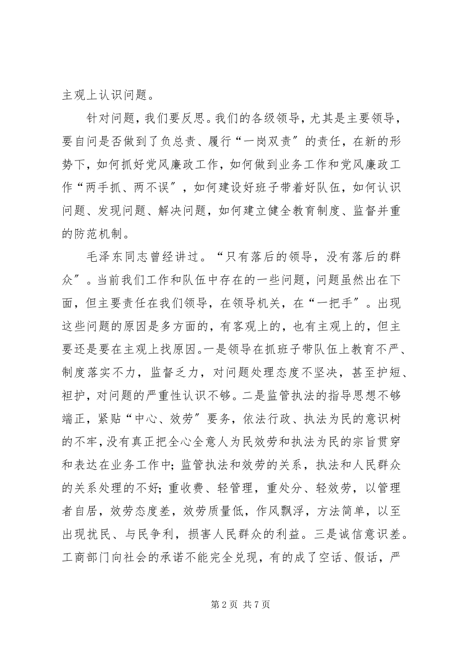 2023年在全市工商系统党风廉政工作会议上的致辞.docx_第2页