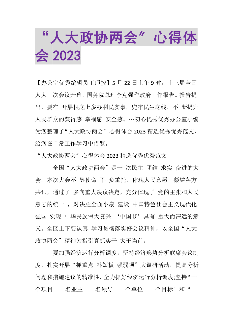 2023年人大政协两会心得体会.doc_第1页