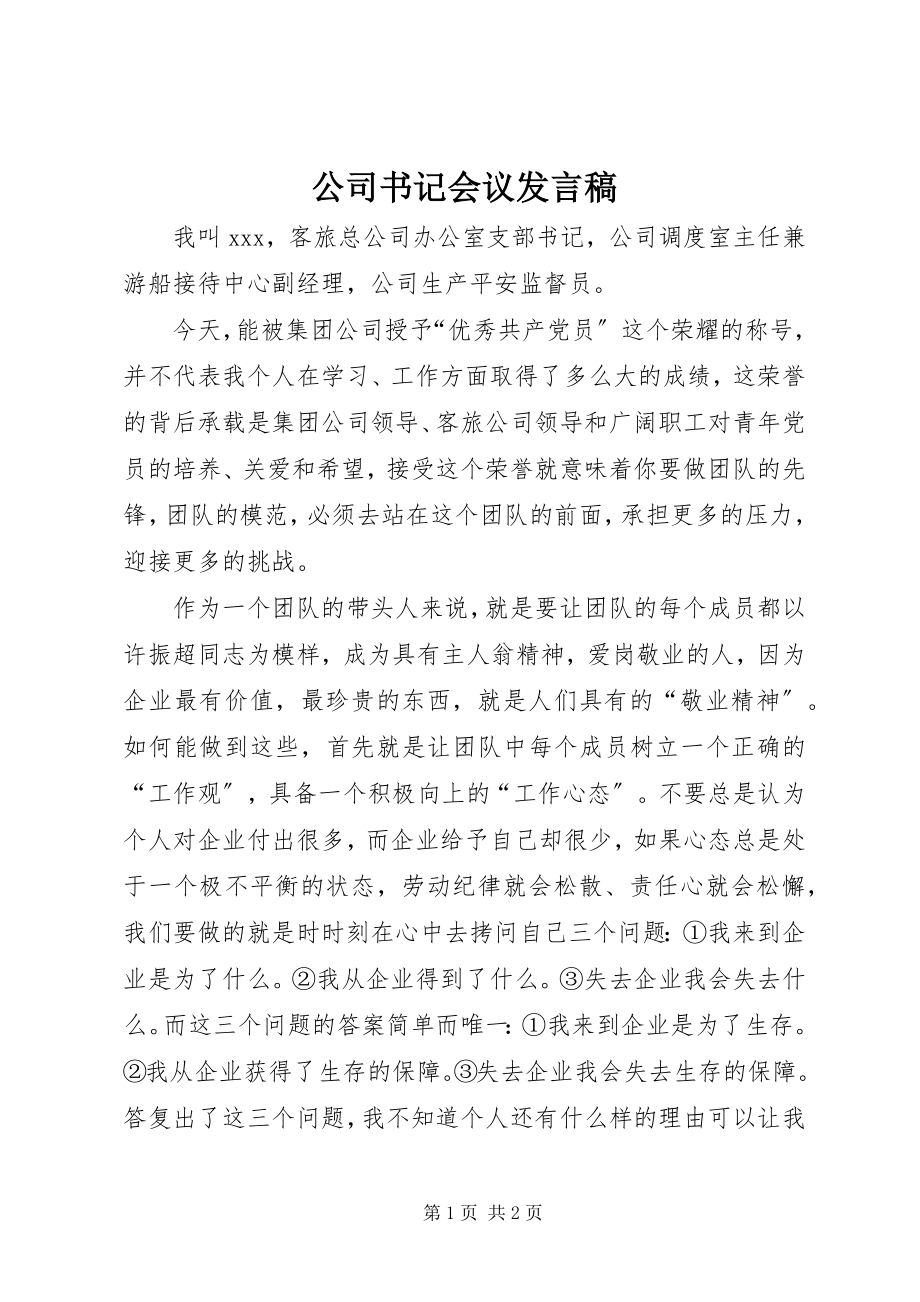 2023年公司书记会议讲话稿.docx_第1页